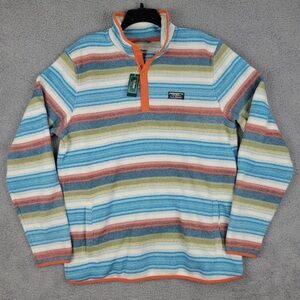 L.L.Bean Sweater Fleece Pullover, Striped Print